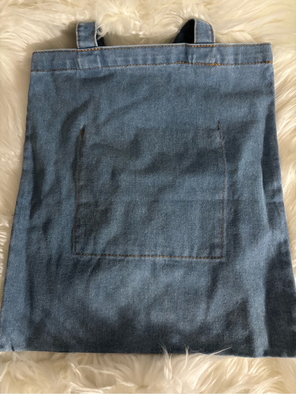 BEAUTE Blue Denim Tote with Pouch - Picture 3 of 6